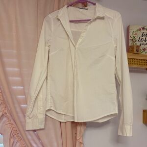 White button up blouse . NWOT , never wore . Size large